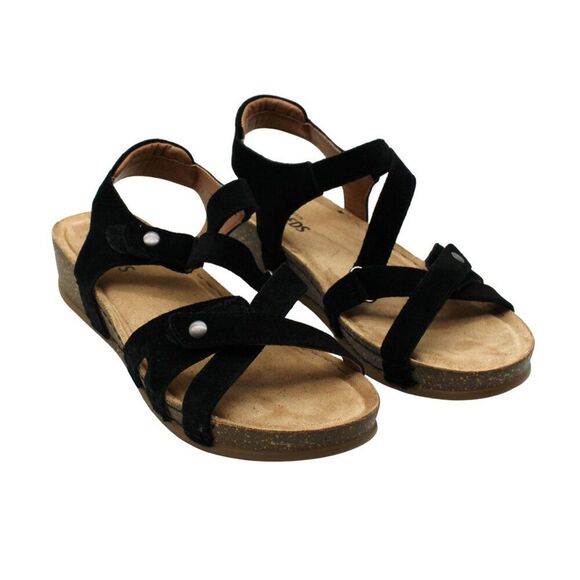 White Mountain Black Sandals - Picture 1 of 8